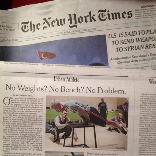 Progressive Calisthenics in the New York Times