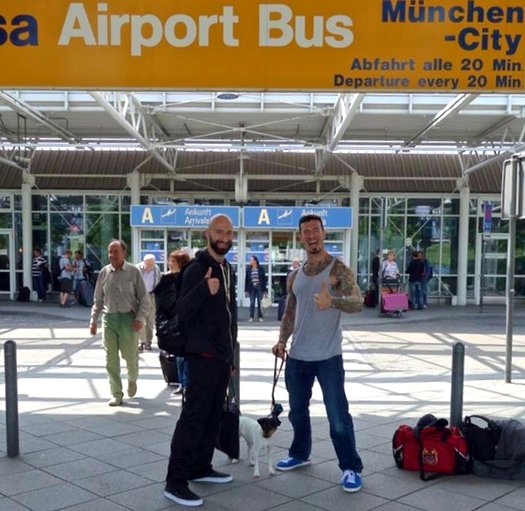 Al and Danny Kavadlo at Munich Airport