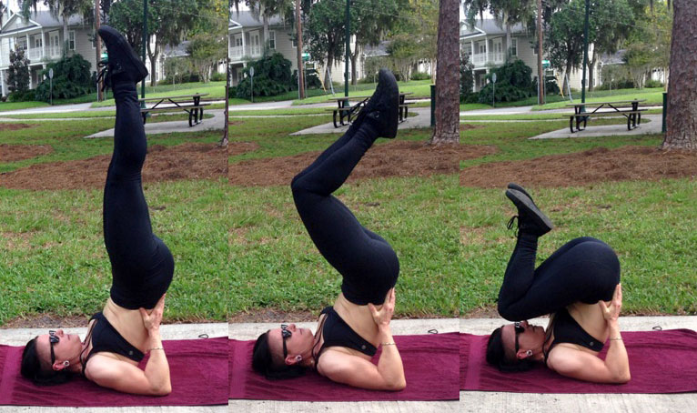 Shoulder Stand Squat Sequence